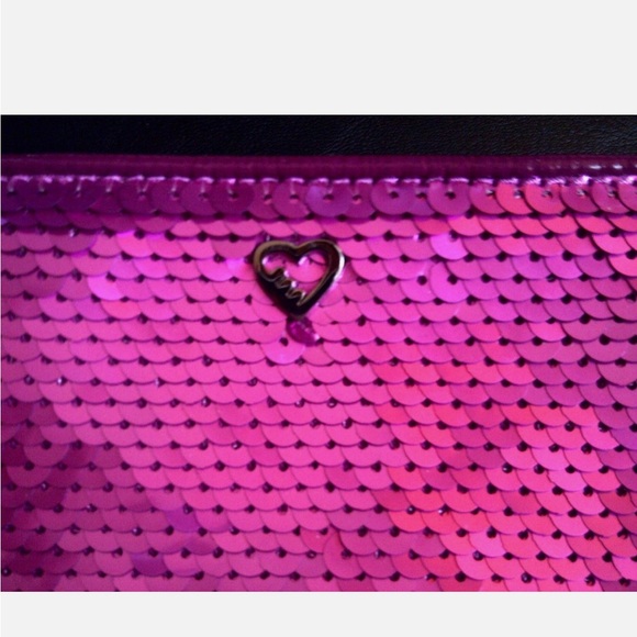 Beautiful Coach Magenta Sequined Wristlet